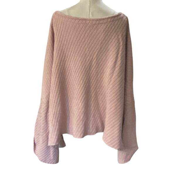 FREE PEOPLE Can’t Wait Pink Women's Sweater poncho Size MEDIUM - Picture 4 of 12